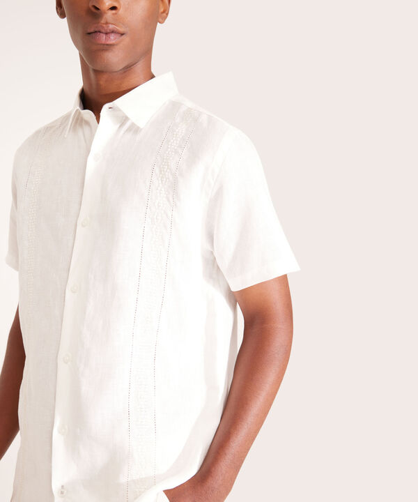 Camisa Guayabera Manga Corta Cuello Camisero