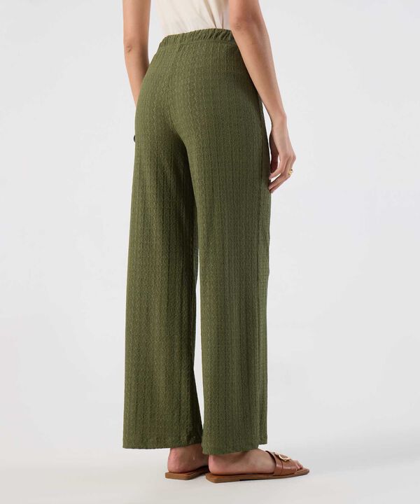 Pantal&oacute;n Tejido Amplio C&oacute;modo Para Mujer