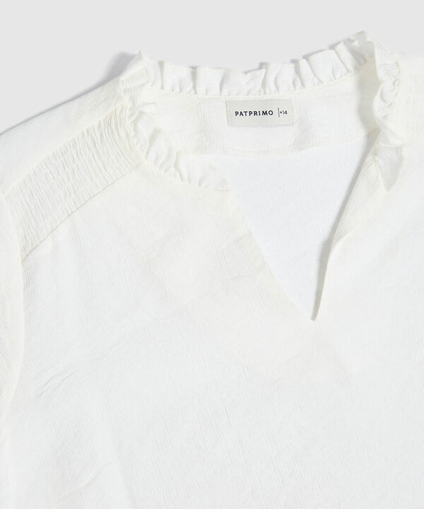 Blusa unicolor para mujer curvy image number null