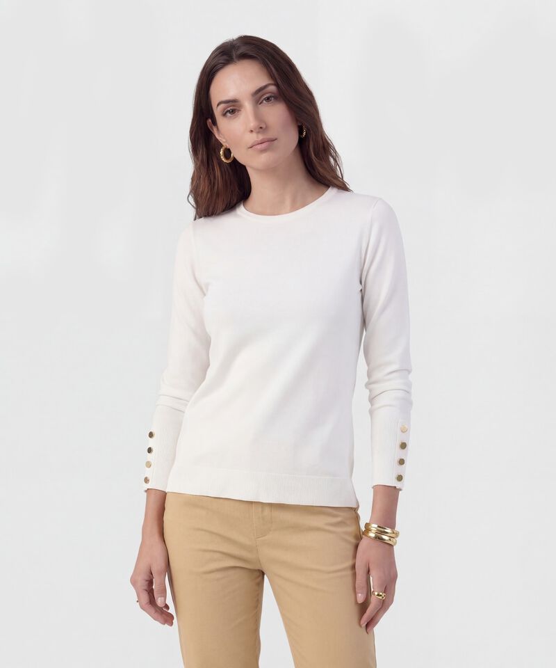 Saco De Punto Con Detalle De Botones En Pu&ntilde;o Mujer