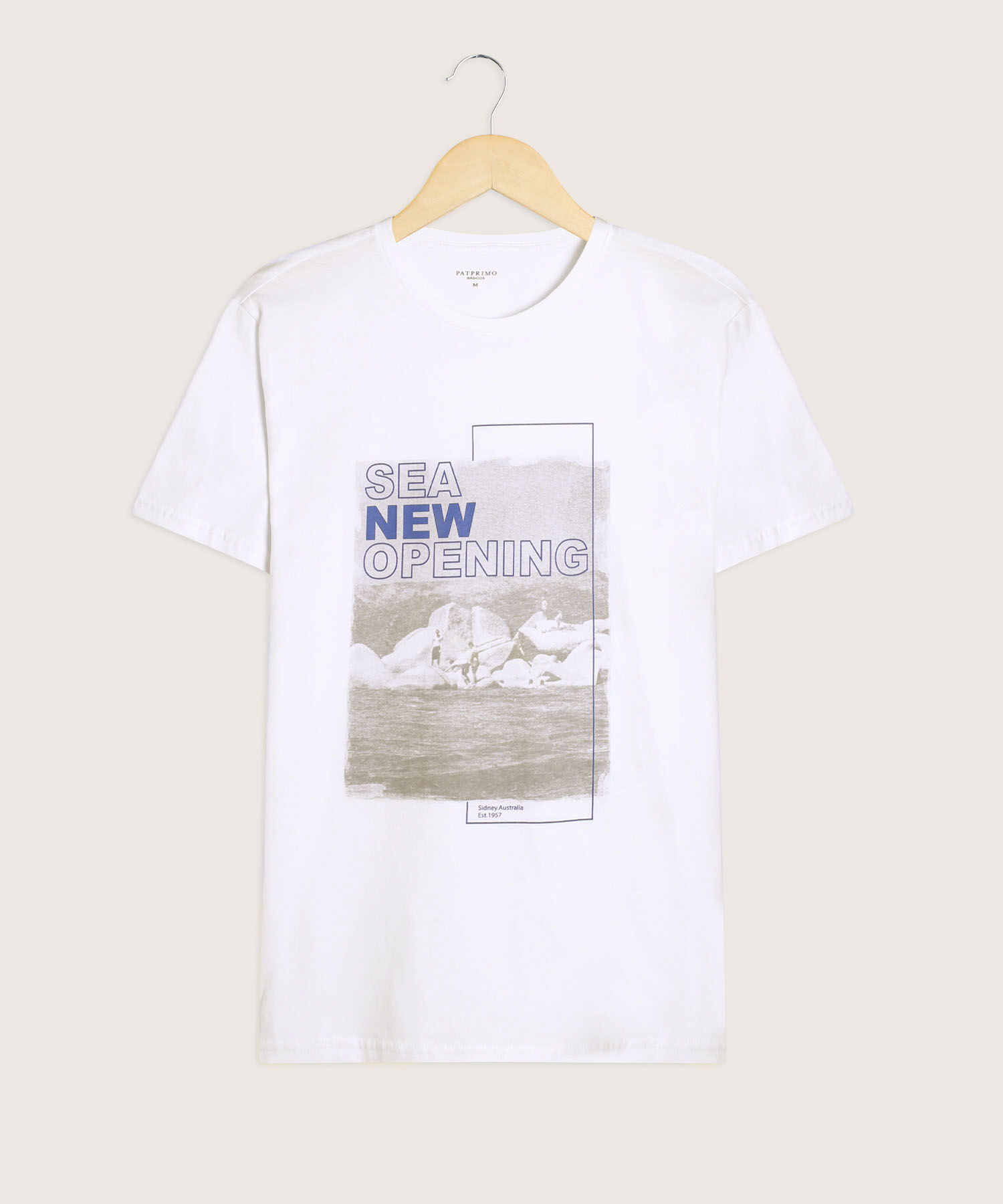Camiseta Cuello Redondo  Con Estampado