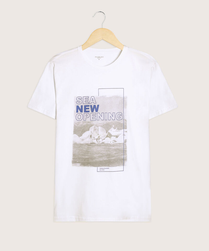 Camiseta Cuello Redondo  Con Estampado