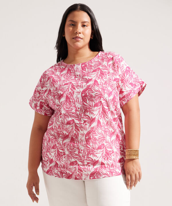 Blusa en Lino Estampada 