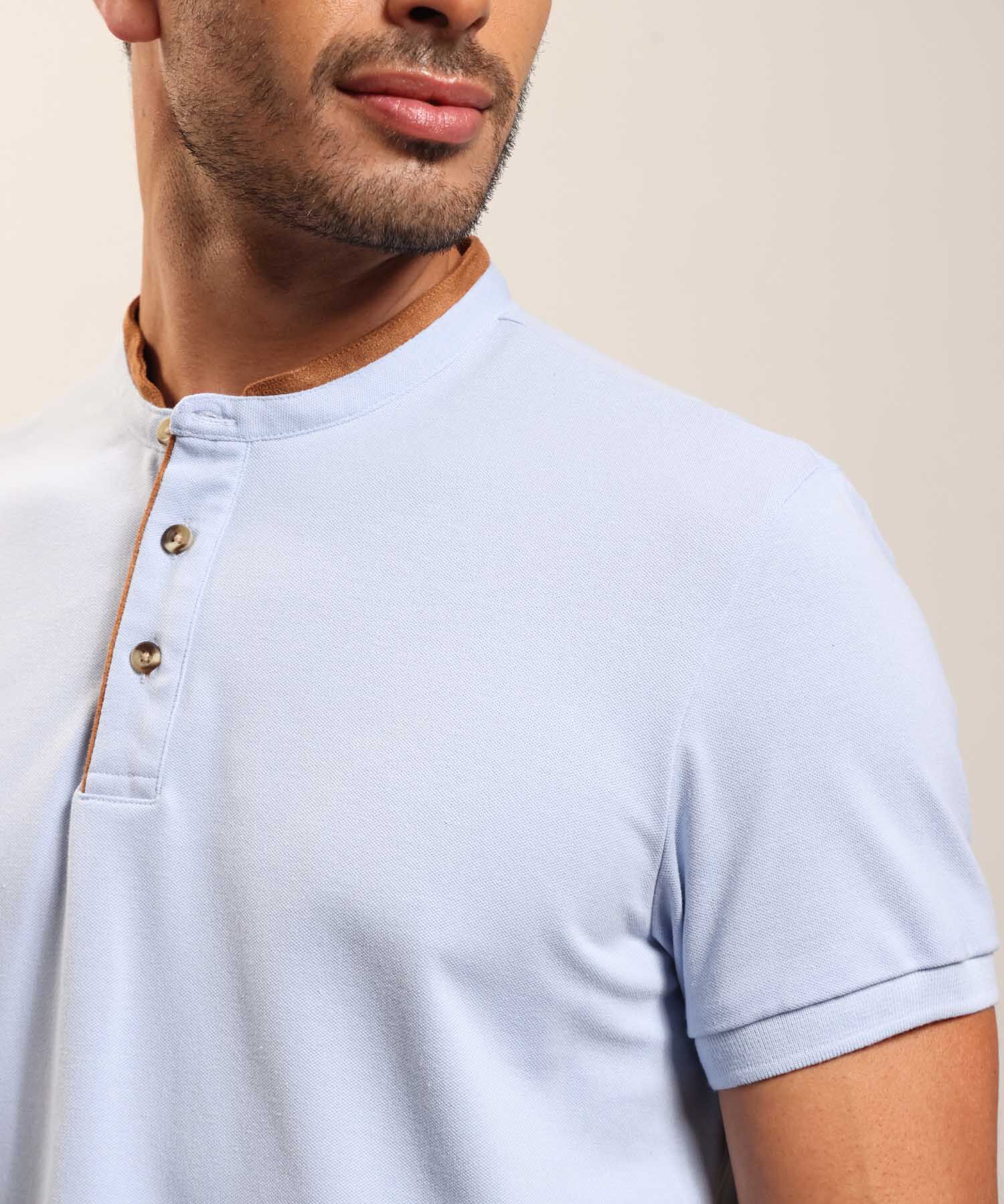 Polo Cuello Neru Slim Fit Para Hombre