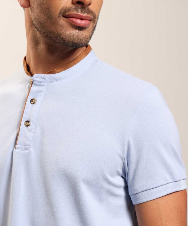 Polo Cuello Neru Slim Fit Para Hombre