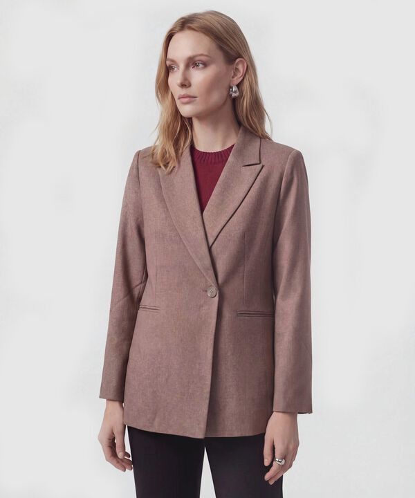 Blazer Cl&aacute;sico Con Un Solo Bot&oacute;n Para Mujer