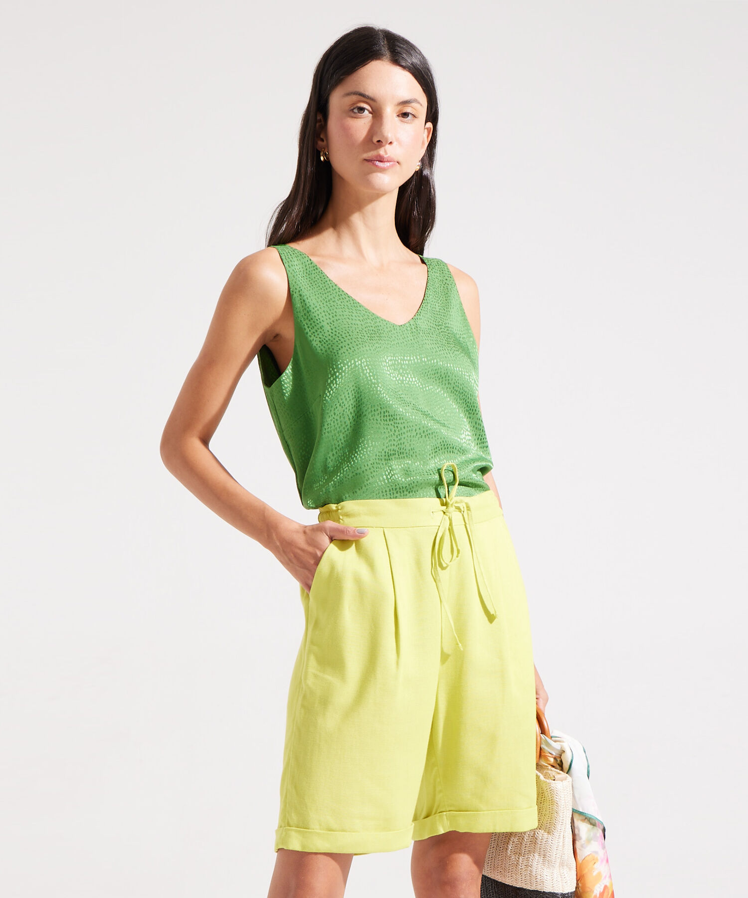 Bermuda larga mujer shop