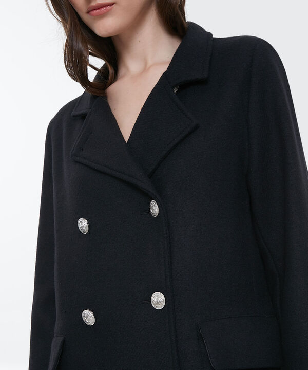 Chaqueta Tipo Abrigo Unicolor image number null
