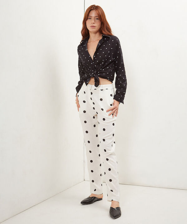 Camisa Estampada Con Charreteras