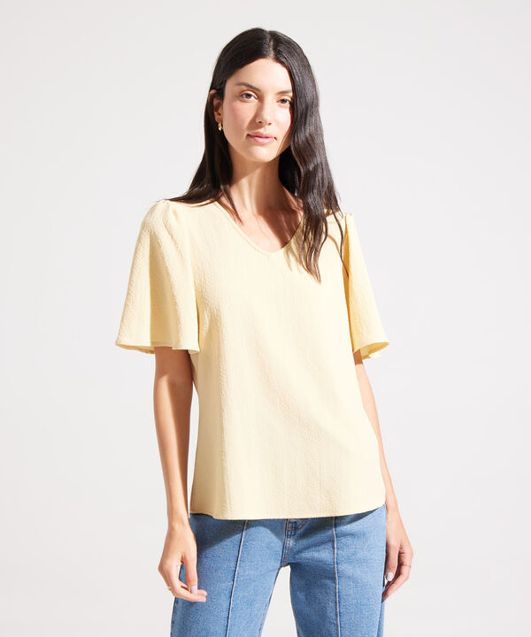 Blusa Texturizada con Escote en v image number null