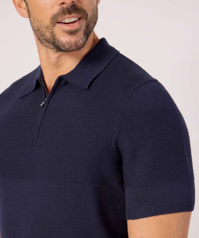 Polo Unicolor Con Cremallera 