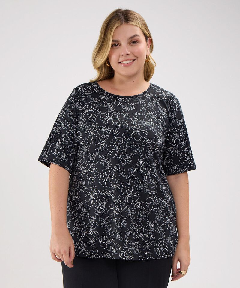 Camiseta mujer manga 3/4 estampada
