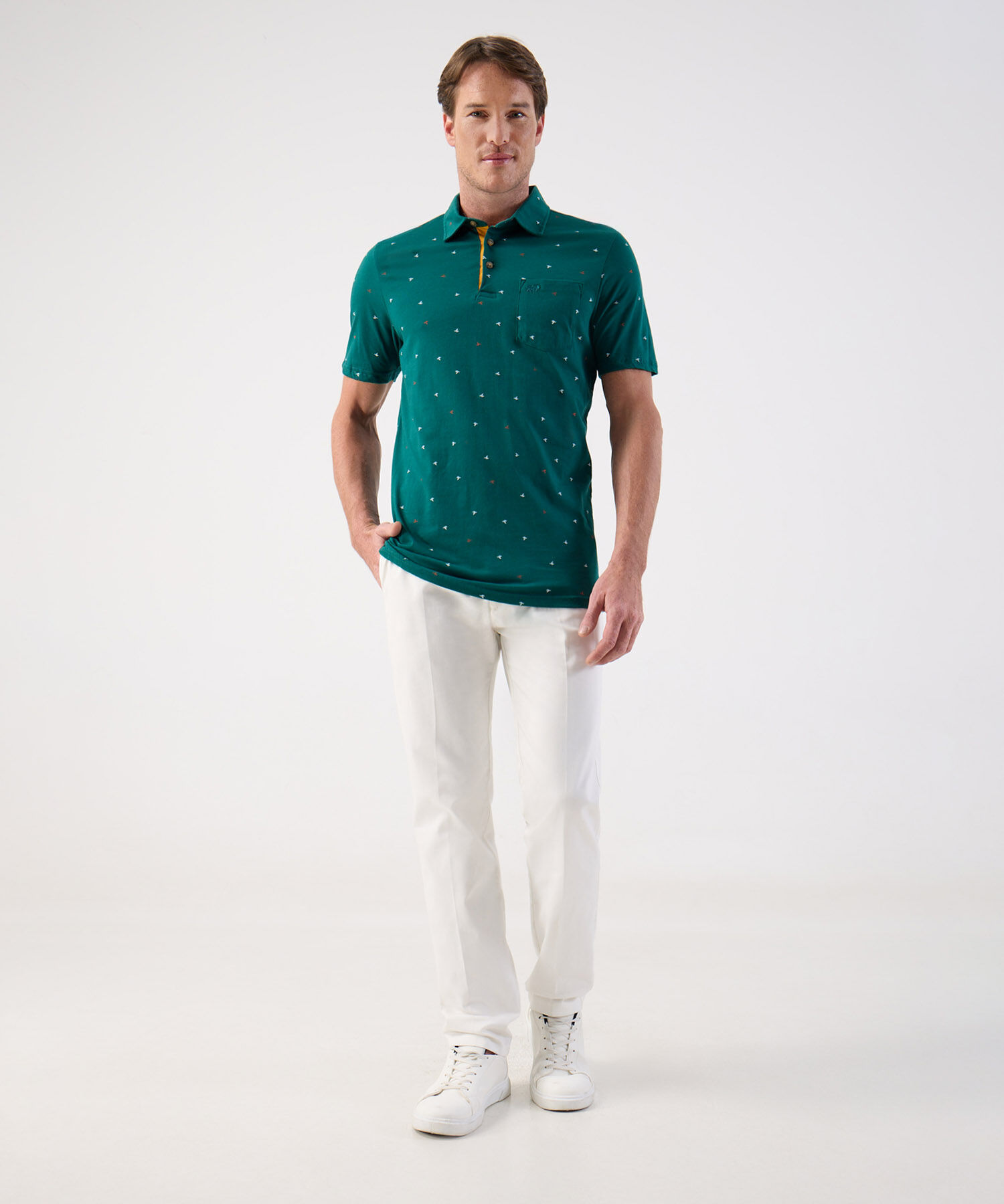 Polo Cuello Duro Estampada