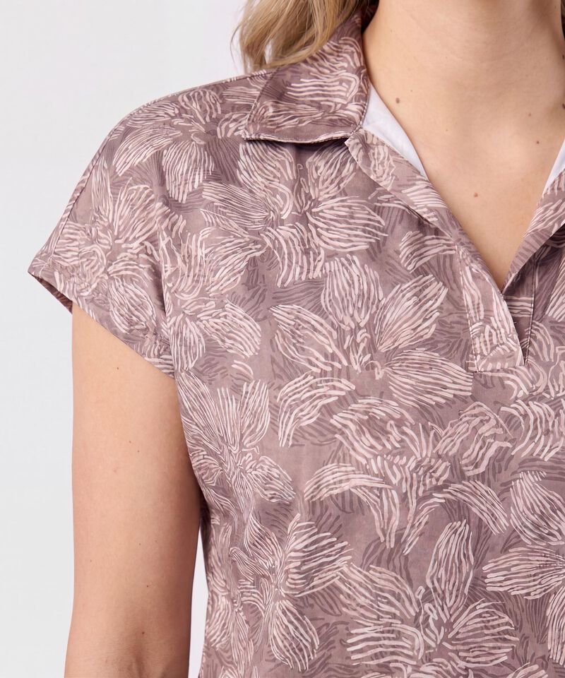 Blusa Cuello Camisero Manga Corta Para Mujer