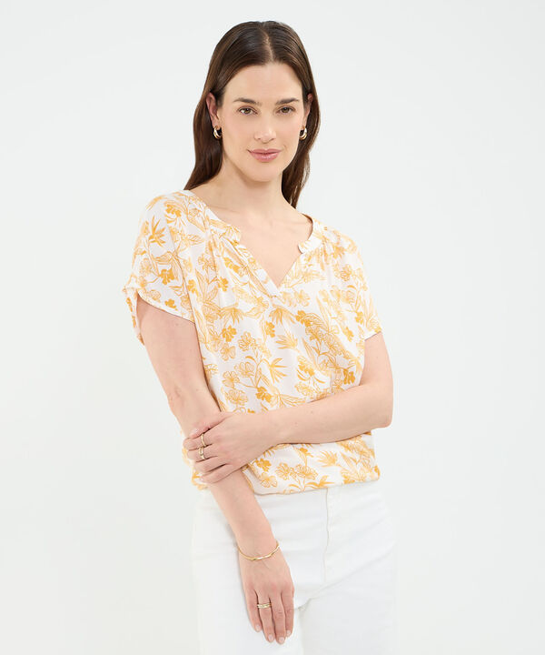 Blusa Escotada Estampado Botánico image number null