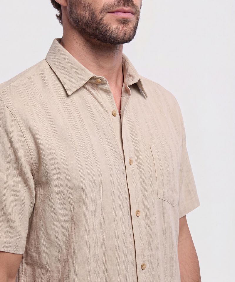 Camisa Manga Corta Texturizada para Hombre