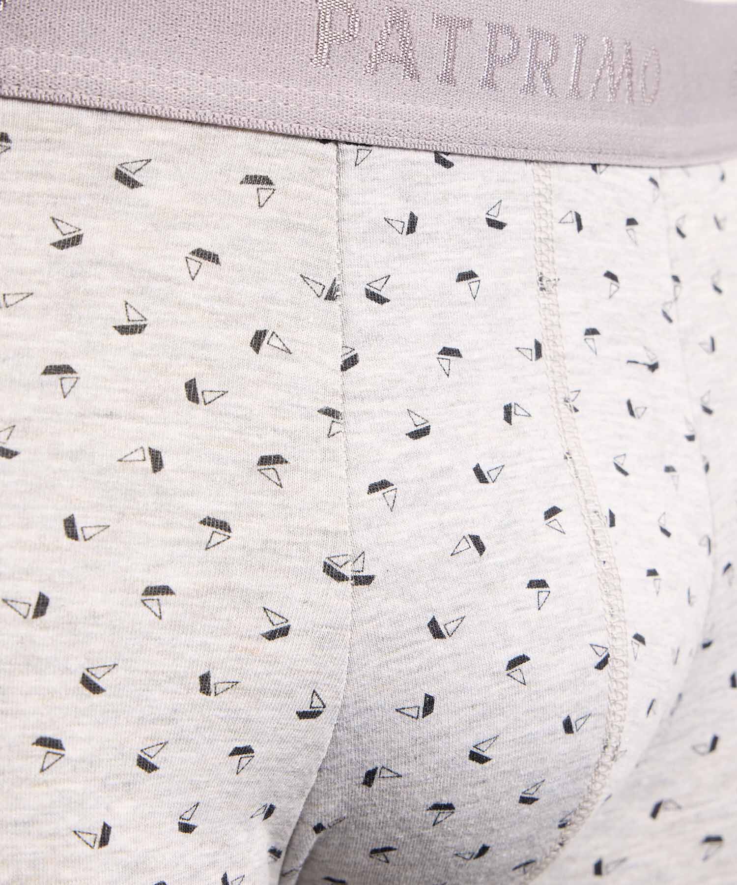 B&oacute;xer Largo Ergon&oacute;mico con Microdise&ntilde;o Geom&eacute;trico para Hombre