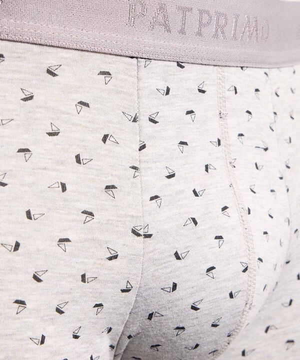 B&oacute;xer Largo Ergon&oacute;mico con Microdise&ntilde;o Geom&eacute;trico para Hombre