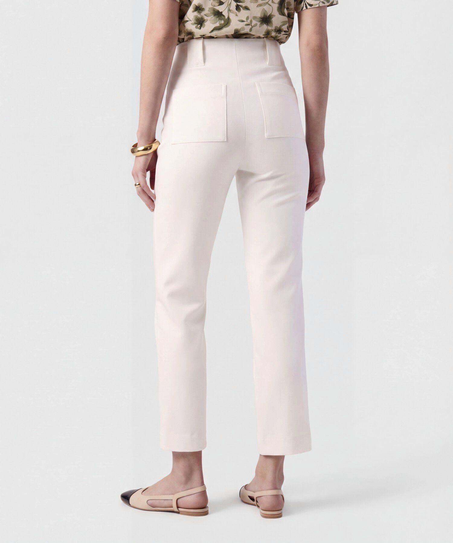 Leggings Con Costura Frontal Y Pasadores Mujer