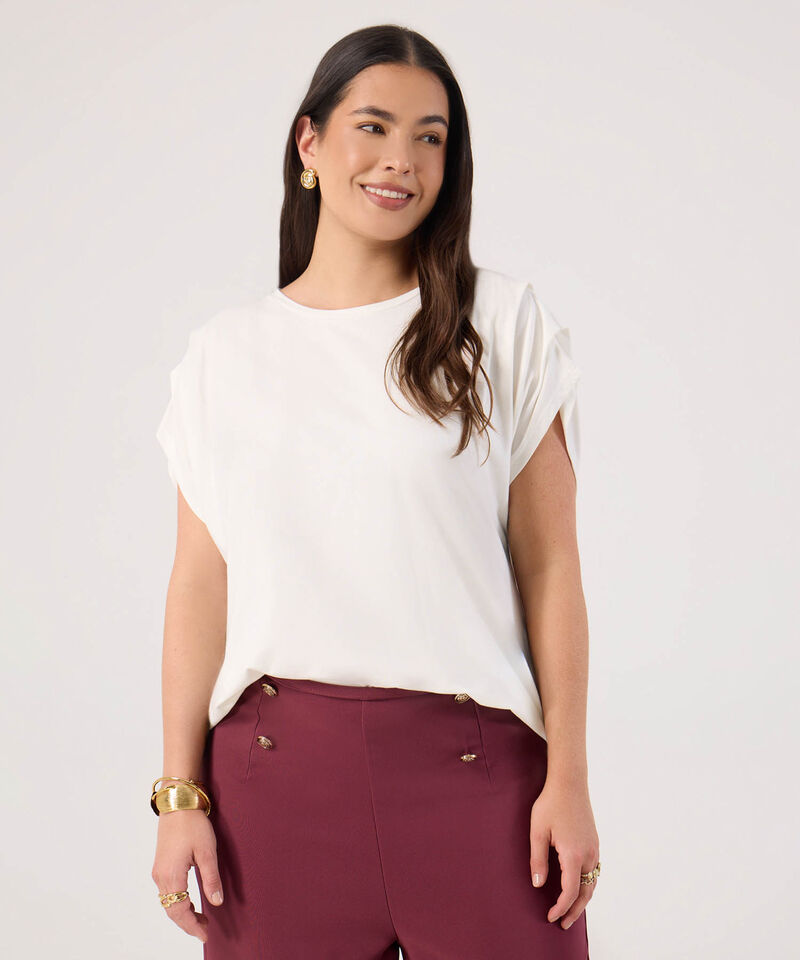 Camiseta Manga Corta Con Detalle