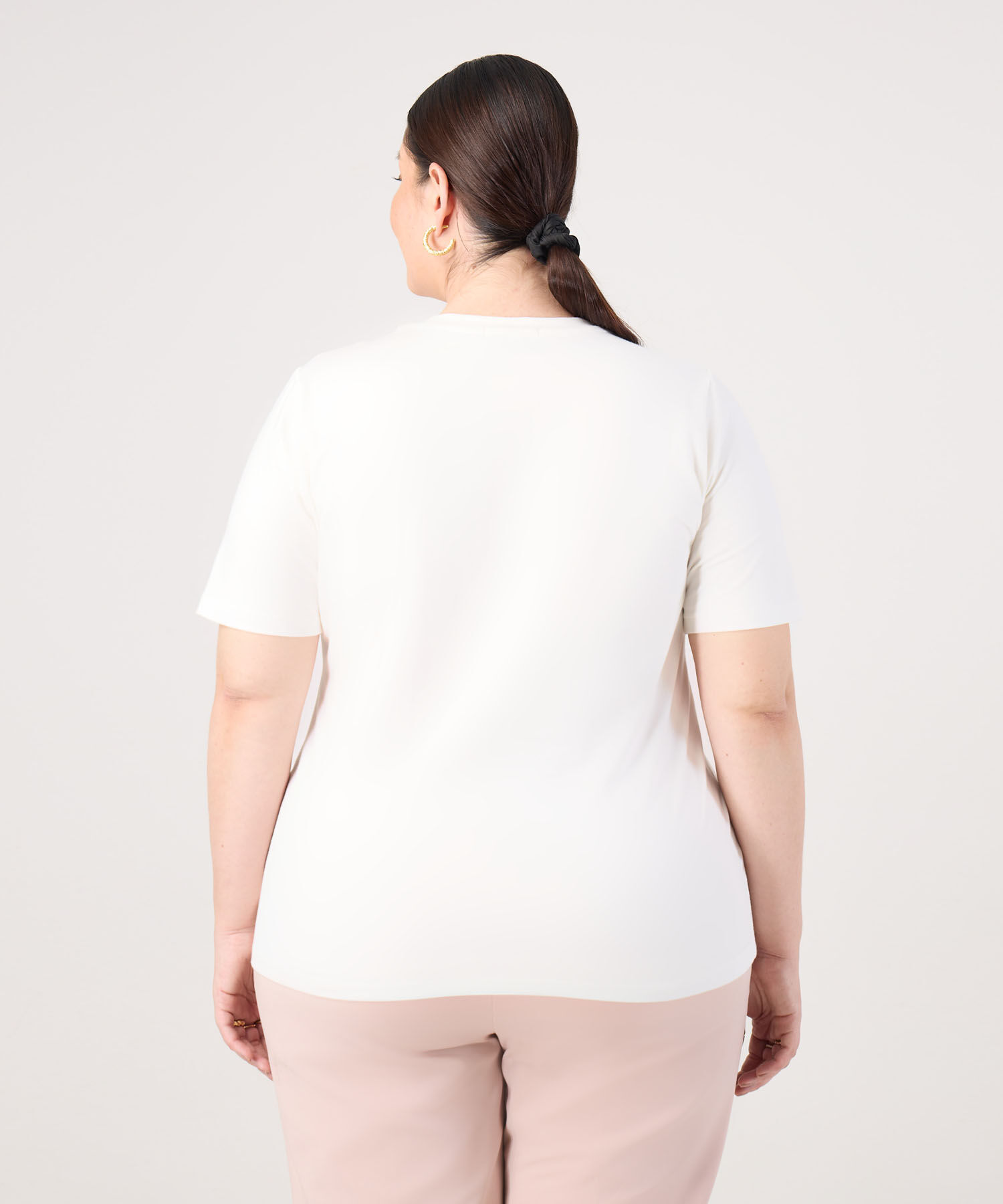 Camiseta Estampada Cuello Redondo Para Mujer Curvy