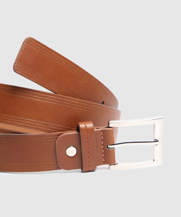 Cinturón Clásico con Hebilla Metálica Para Hombre image number null