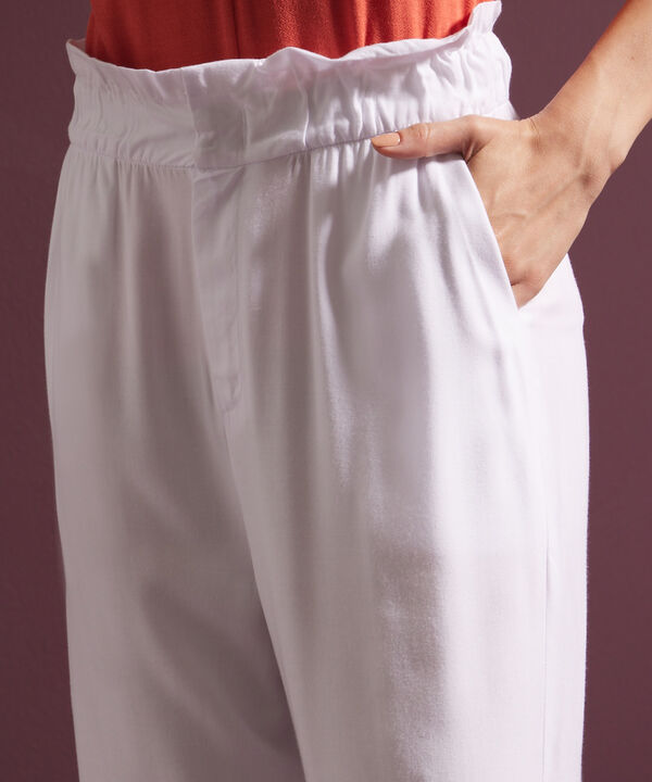 Pantalón Tipo Paper Bag Unicolor