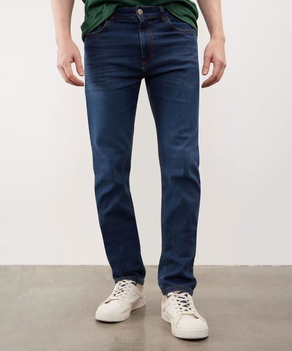 Jean Regular Taper Tono Azul Oscuro