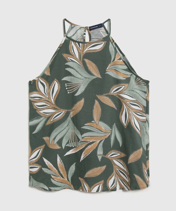 Blusa Estampada Sin Mangas  image number null