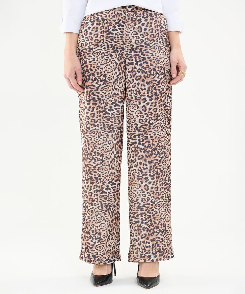 Pantalón Satinado Animal Print