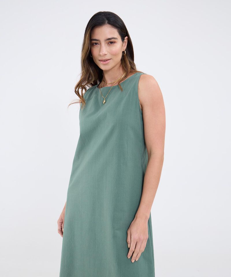 Vestido Unicolor Manga Sisa