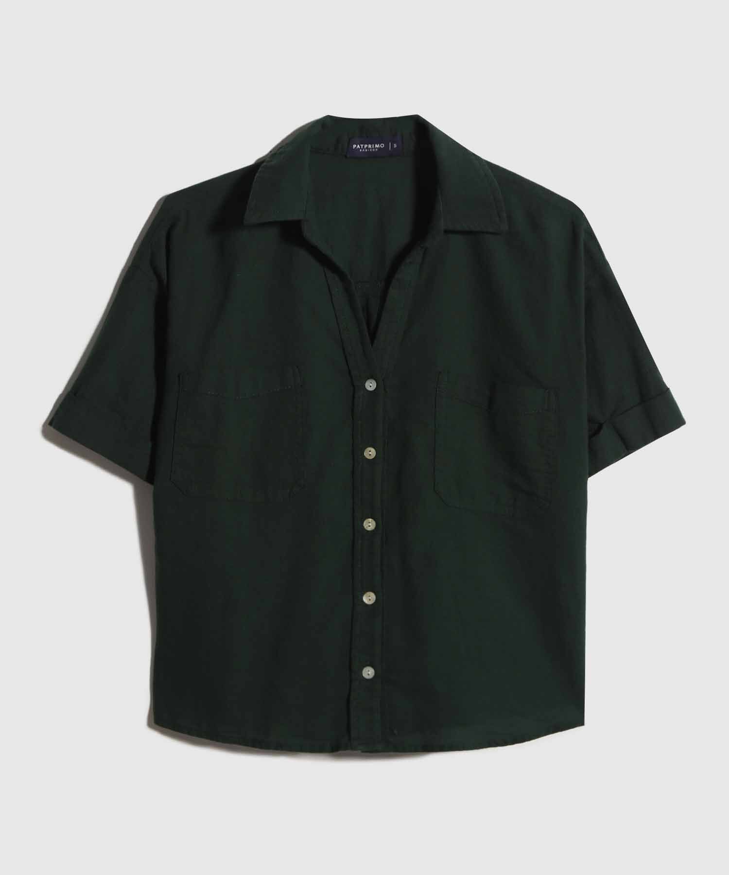 Camisa en Efecto Lino