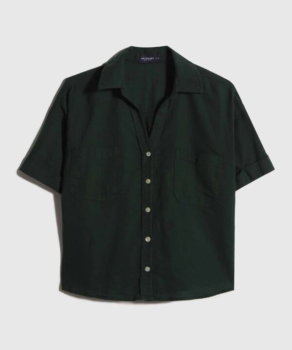 Camisa en Efecto Lino