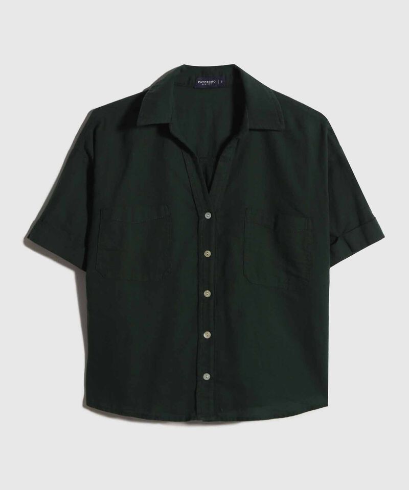 Camisa en Efecto Lino