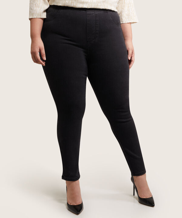 Leggings Tipo Jean Alba Tono Gris
