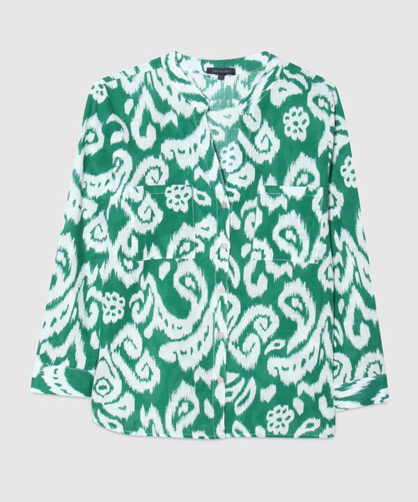 Blusa Manga Larga en Lino