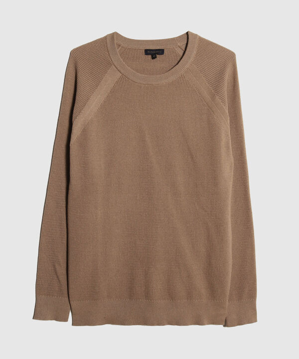 Saco Cuello Redondo Con Texturas