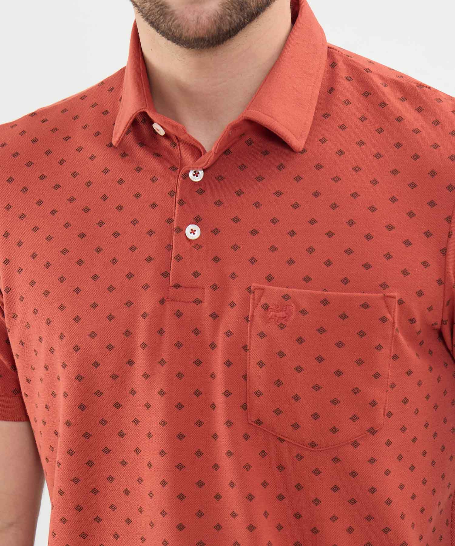 Polo Estampado de Rombos