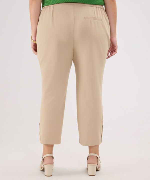 Pantalon Unicolor Con Botones En Bota