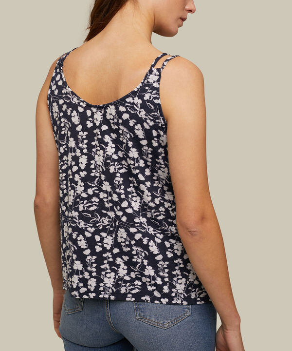 Camiseta De Tiras Dobles Estampada