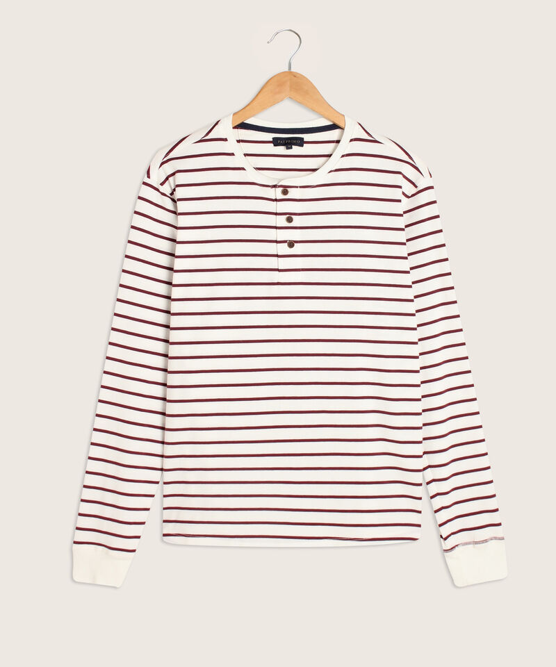 Camiseta Henley De Manga Larga Para Hombre