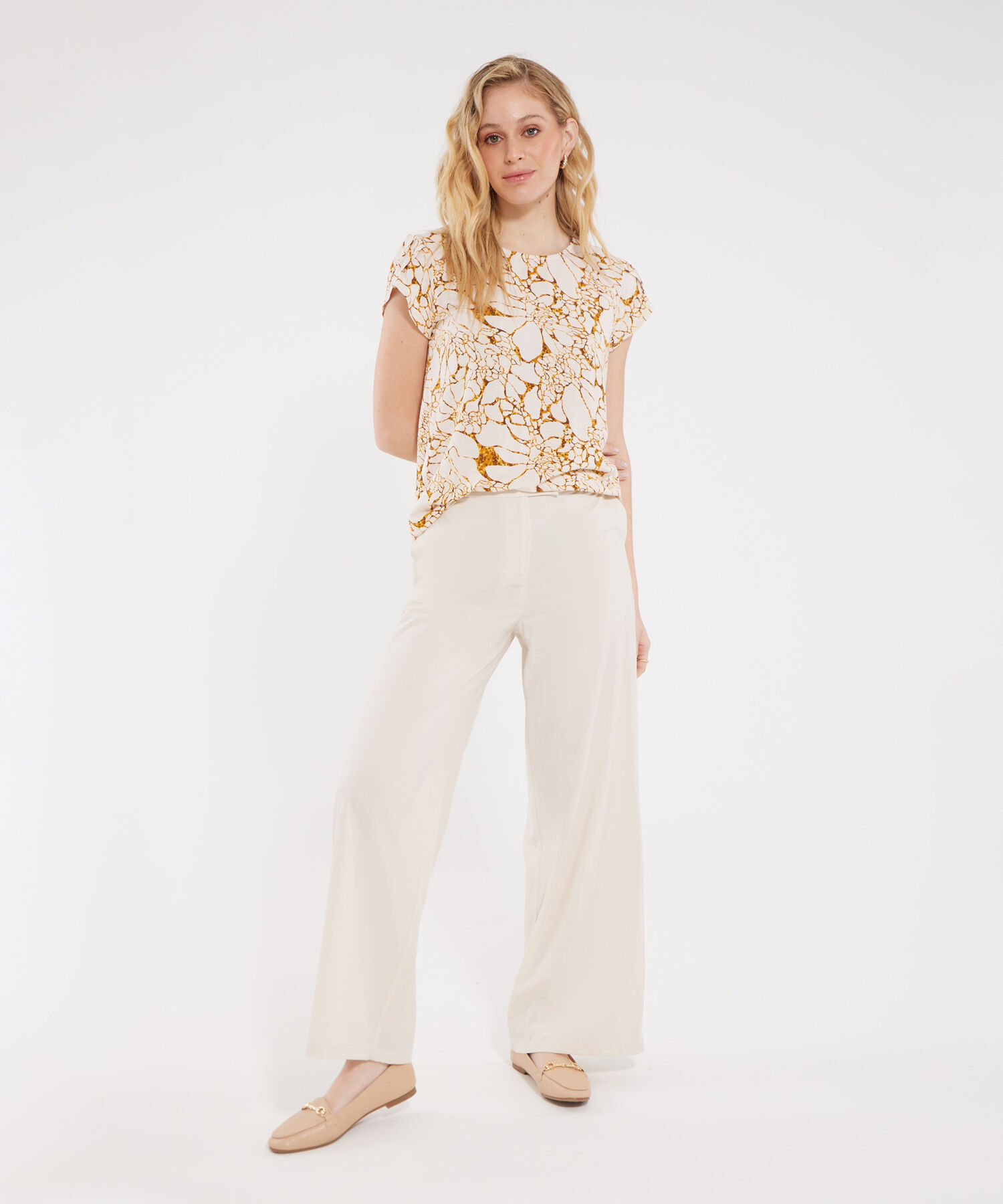 Camiseta Cuello Redondo Estampada