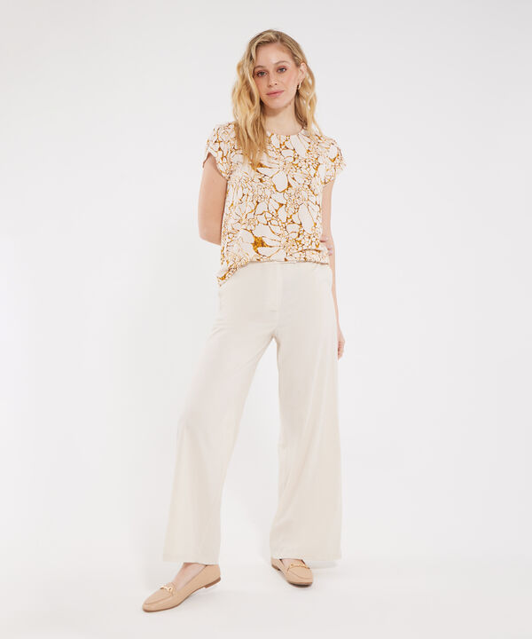 Camiseta Cuello Redondo Estampada