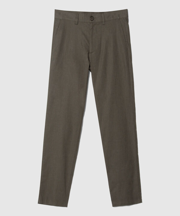 Pantalón Chino Con  Lino