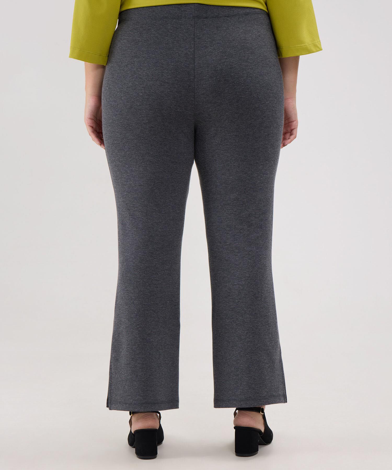 Leggins Unicolor,,Bota Recta Con Abertura En Costados
