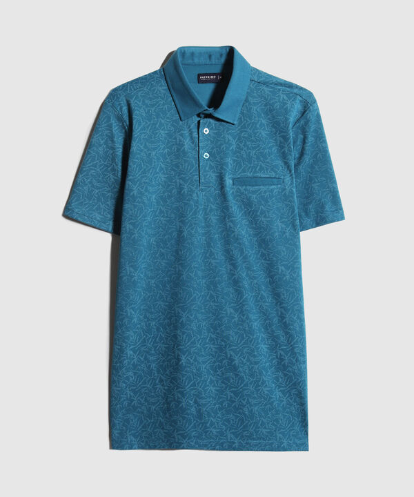 Polo Estampada Cuello Maquina