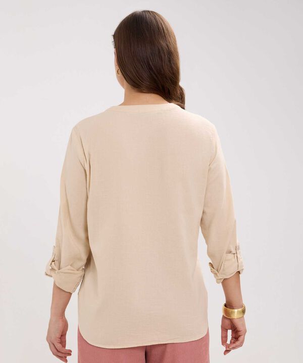 Blusa en Efecto Lino