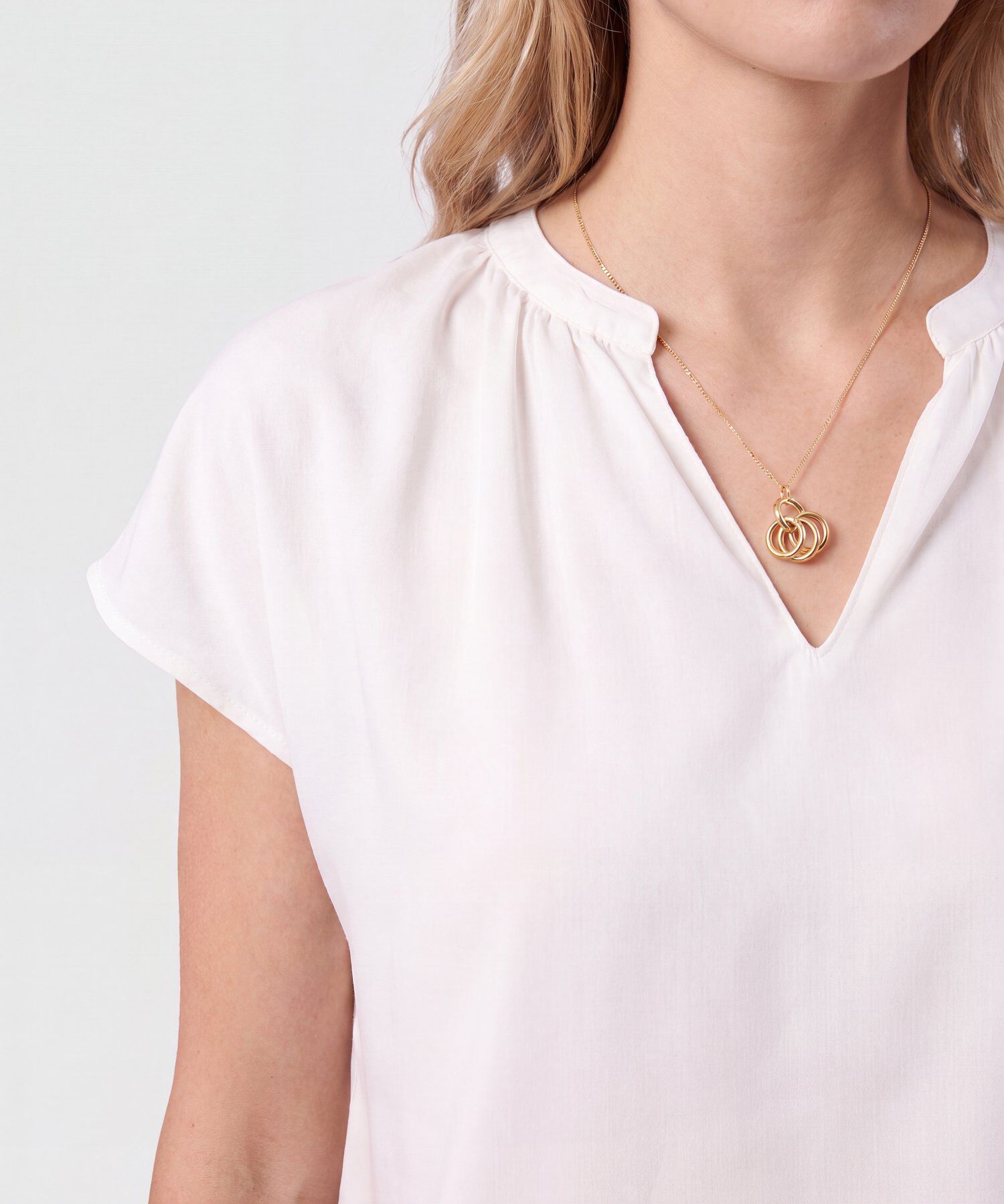 Blusa Cuello V Manga Corta Para Mujer