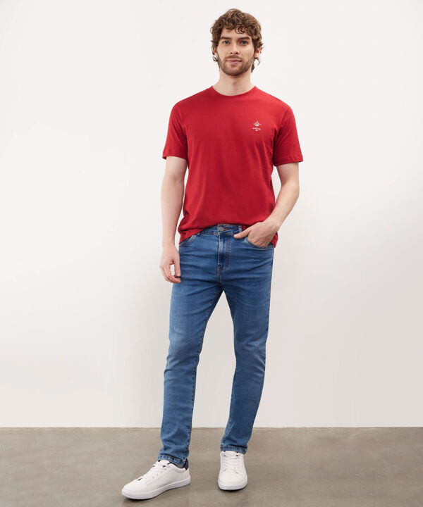 Jean Skinny Tono Azul Medio Oscuro image number null