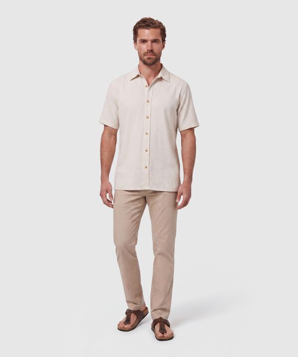 Camisa Manga Corta Texturizada Hombre